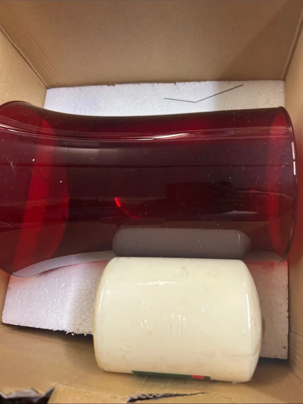Better Homes And Gardens Red and Black Pedestal Hurricane Candle Holder Box